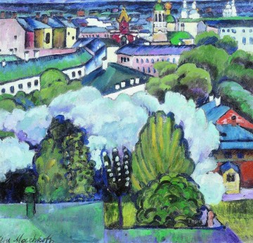 Paisajes Painting - Paisaje urbano 1911 Ilya Mashkov paisaje urbano escenas de la ciudad